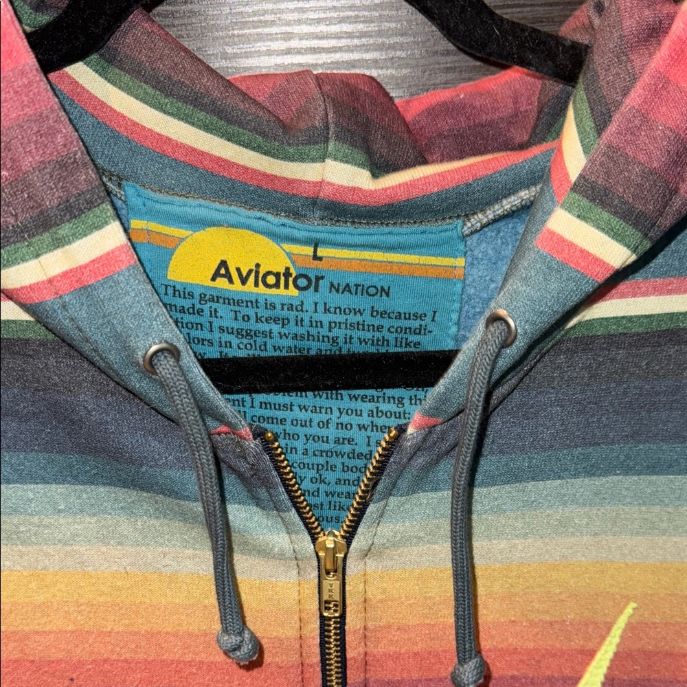 Aviator Nation Tulum HandDyed Hoodie sz L - Picture 5 of 6
